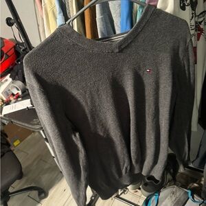 Tommy Hilfiger Men's Charcoal Crewneck Sweater